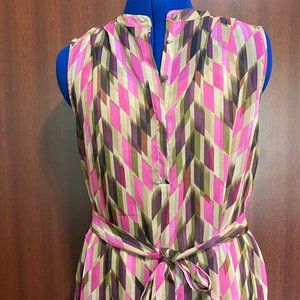 Liz Claiborne Pink & Brown Blouse w/camisole